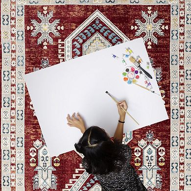 Everwash Treasure Saul Southwest Geometric Machine Washable Rug