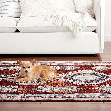 Everwash Treasure Saul Southwest Geometric Machine Washable Rug