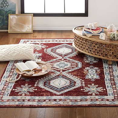 Everwash Treasure Saul Southwest Geometric Machine Washable Rug