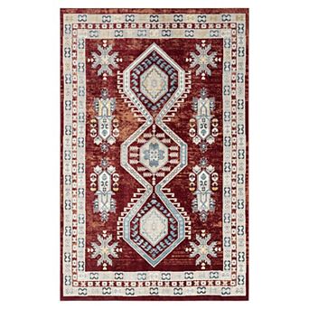Everwash Treasure Saul Southwest Geometric Machine Washable Rug