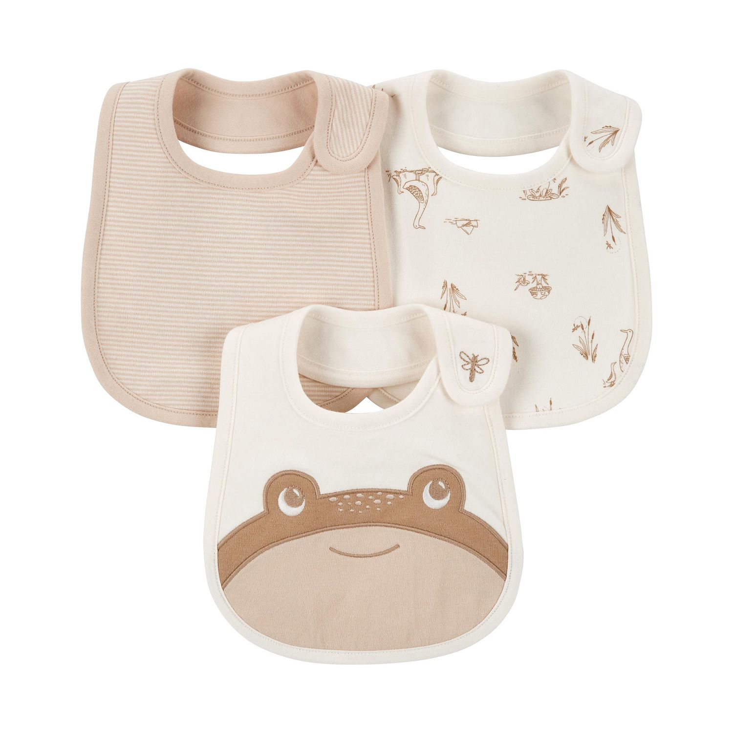 The Peanutshell Cotton Feeding Baby Bib, 8pk Girls