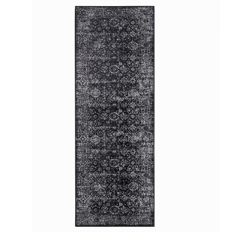 Madison Park Earl Distressed Vintage Persian Black & Cream Woven Area Rug, 8X10 Ft