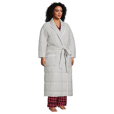 Plus Size Lands' End Quilted Long Robe