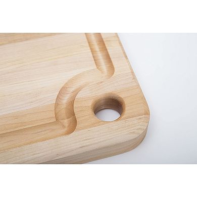 John Boos Block 16 Inch Rectangle Maple Wood Cutting Board with Juice Groove