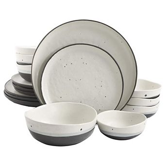 Gibson Elite Rhinebeck 16 pc Double Bowl Dinnerware Set
