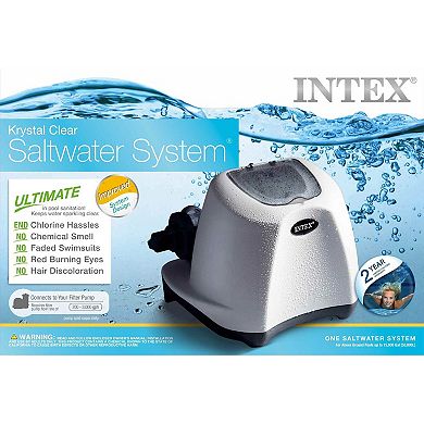 Intex 120V Krystal Clear Saltwater Pool System + Wall Mount Surface Skimmer