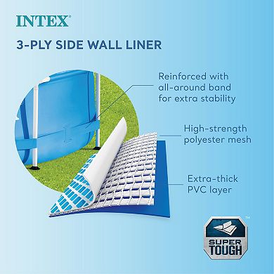 Intex 12' x 30" Metal Frame Above Ground Pool, Filter, Cover, & Maintenance Kit