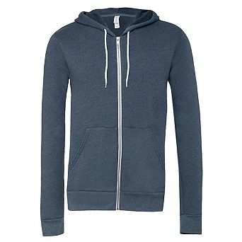 Canvas Unixex Zip-up Polycotton Fleece Hooded Sweatshirt / Hoodie