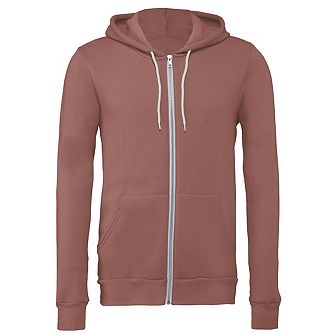 Canvas Unixex Zip-up Polycotton Fleece Hooded Sweatshirt / Hoodie
