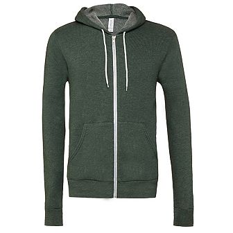 Canvas Unixex Zip-up Polycotton Fleece Hooded Sweatshirt / Hoodie