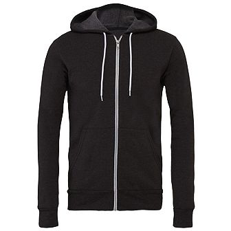 Canvas Unixex Zip-up Polycotton Fleece Hooded Sweatshirt / Hoodie