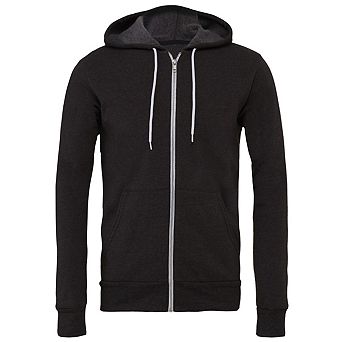 Canvas Unixex Zip-up Polycotton Fleece Hooded Sweatshirt / Hoodie