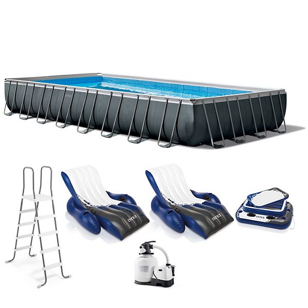 Intex 32' x 16' x 52" Ultra XTR Rectangular Pool w/ 2 Floating Chairs