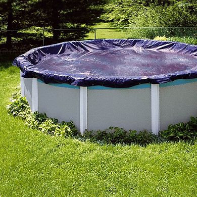 Swimline 28 Foot Round Winter Pool Cover + 4x8 Winterizing Closing Air Pillow