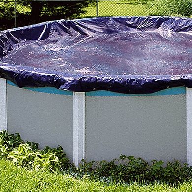 Swimline 28 Foot Round Winter Pool Cover + 4x8 Winterizing Closing Air Pillow