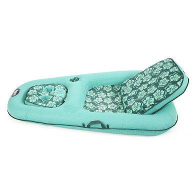 Aqua Leisure Campania 2 in 1 Convertible Water Lounger Pool Inflatable, Floral