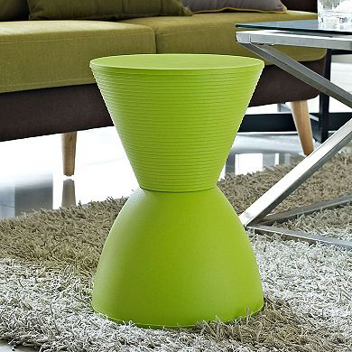 Modway Haste Contemporary Modern Hourglass Stool with Storage Compartment, Green