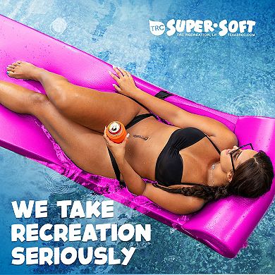 TRC Recreation Sunsation 1.75" Thick Foam Lounger Raft Pool Float, Flamingo Pink