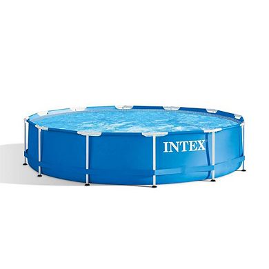 Intex 12 Foot x 30 Inch Above Ground Swimming Pool w/ Cartridge Filter Pump