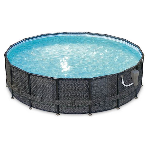 Summer Waves Elite 16ft x 48in Above Ground Frame Swimming Pool Set ...