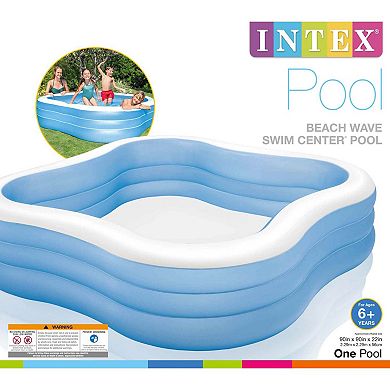 Intex 7.5ft x 7.5ft x 22in Swim Center Inflatable Above Ground Pool (2 Pack)