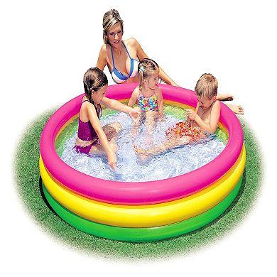 Intex 4ft x 13in Inflatable Sunset Glow Colorful Backyard Kid Play Swimming Pool
