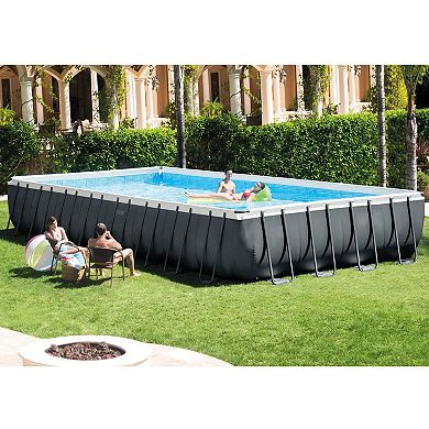Intex Ultra Xtr Frame Rectangular Pool Set With Krystal Clear Saltwater System