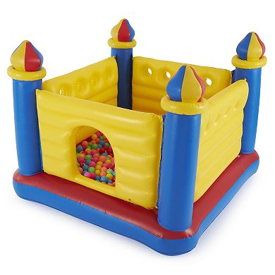 Intex Inflatable Jump-O-Lene Castle House with Multi-Colored Fun Ballz, 100 Pack