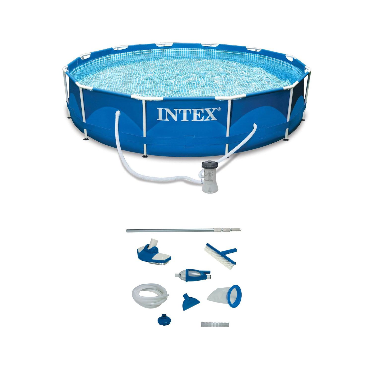 Intex 28635EG 1500 GPH Easy Set Above Ground Swimming Pool Pump Filter  System 