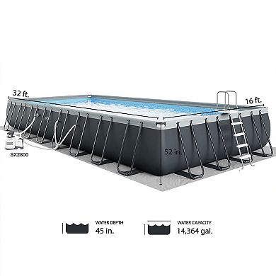 Intex 32ft x 16ft x 52in Ultra XTR Rectangular Pool Set with Maintenance Kit