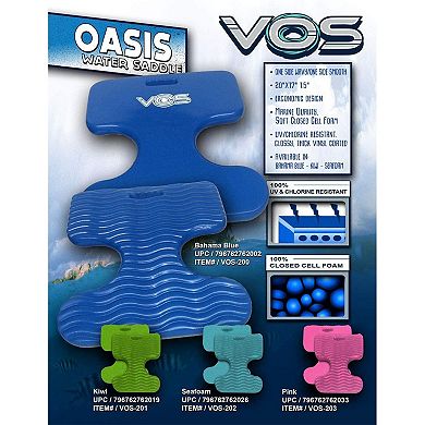 Vos Oasis Water Saddle Swim Pool Float Seat for Adults and Kids, Deep Lavender