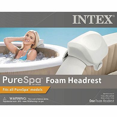 Intex 28505E PureSpa Foam Headrest (2 Pack) & Intex 28502E Hot Tub Seat (2 Pack)