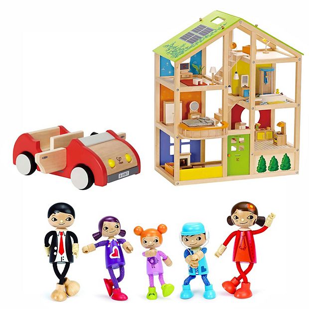 Happy Family Dollhouse Set by Hape Award Winning Doll Family Set, Unique Accessory for Kid’s Wooden Dolls House| Multicolor
