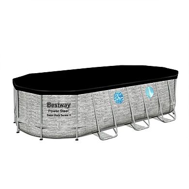 Bestway 18 x 9 x 4 Foot Power Steel Swim Vista Pool Set and Pool Surface Skimmer