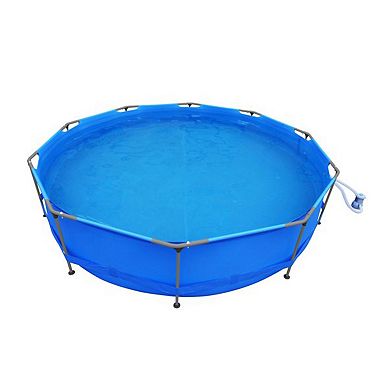 JLeisure Avenli 9 ft x 30 in 1,158 Gal Round Frame Easy Assembly Swimming Pool