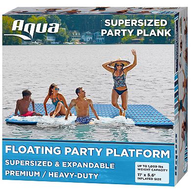 Aqua Leisure Supersized Party Plank Inflatable Floating Island Raft Platform