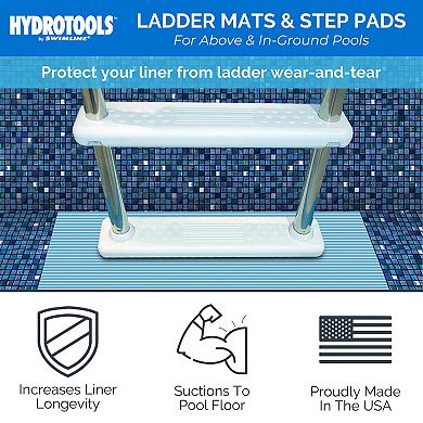 Hydrotools by Swimline Protective Ribbed Ladder Mat/In-Pool Step Pad, 36" x 36"