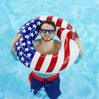 Swimline 36" Inflatable Patriotic America Flag Swimming Pool Tube Float (5 Pack)