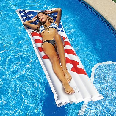 Swimline 72" Inflatable American Flag Swimming Pool and Lake Float Raft (6 Pack)