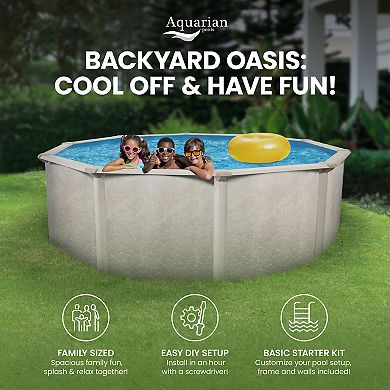 Aquarian Phoenix 18'x52" Round Steel Frame Above Ground Swimming Pool w/o Liner