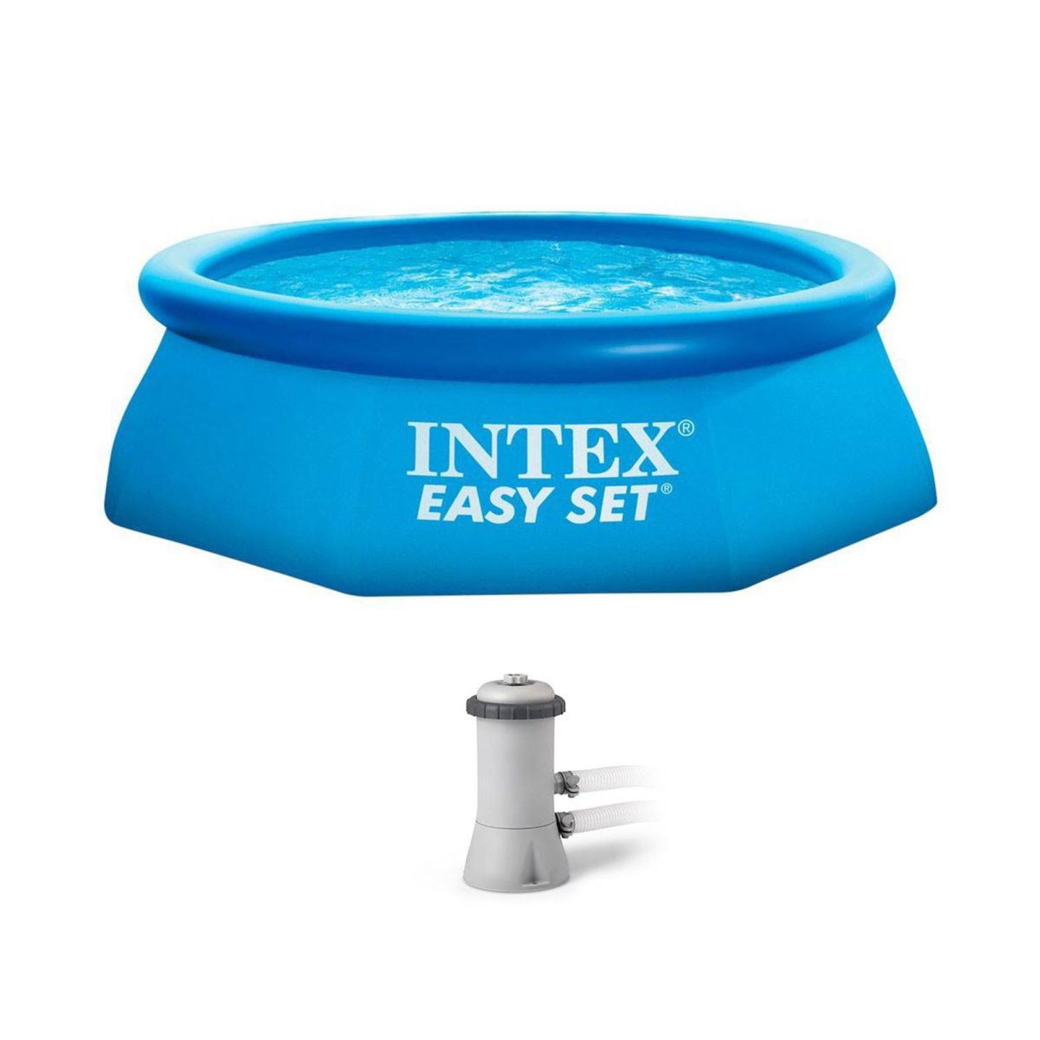 Intex 28635EG 1500 GPH Easy Set Above Ground Swimming Pool Pump Filter  System 