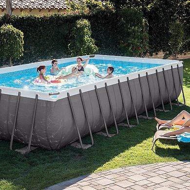Intex 24 x 12 x 4.3 Foot Ultra XTR Rectangular Pool, 2 Pack of Floats and Cooler