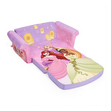 Marshmallow Furniture 2-in-1 Flip Open Couch Kid's Furniture, Disney Princesses