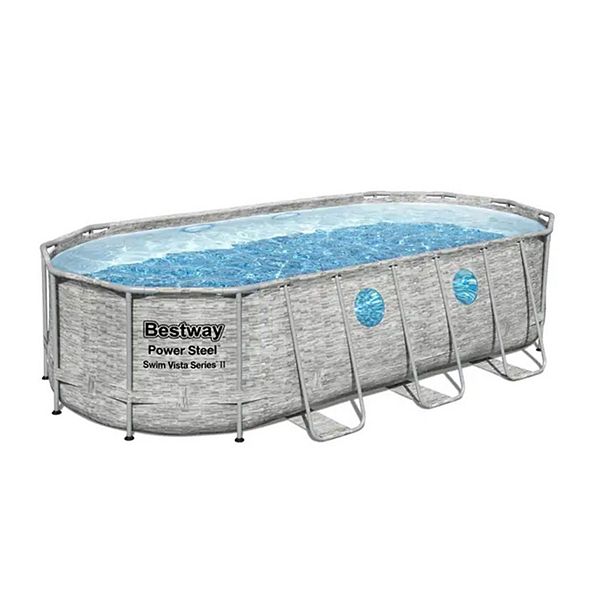 Bestway 18 Ft x 9 Ft x 48 Inch Swimming Pool Set with Pump and