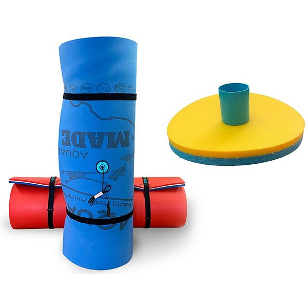 Aqua Lily Pad 16' Floating Island w/Reversible Floating Beverage Holder