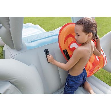 Intex Inflatable Kids Backyard Water Slide with Surf Riders & Electric Air Pump