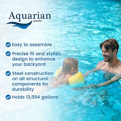 Aquarian Phoenix 24' x 52" Above Ground Swimming Pool with Pump and Ladder