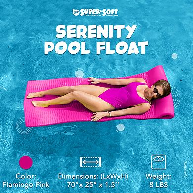 Trc Recreation Serenity 1.5" Thick Vinyl Swimming Pool Float Mat, Flamingo Pink