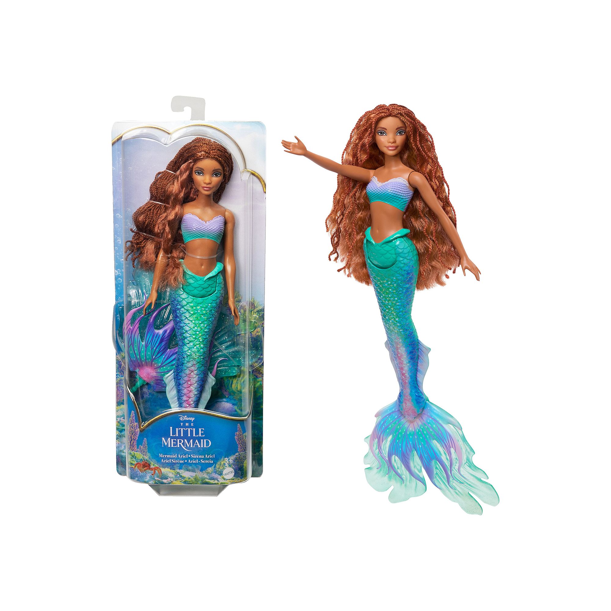 Disneys The Little Mermaid Ariel Mermaid Fashion Doll by Mattel, Multi