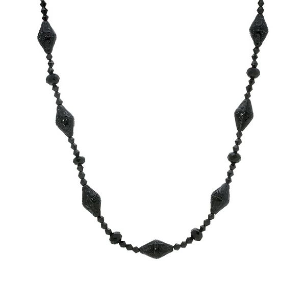 1928 Black Bead Necklace